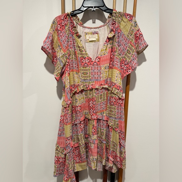 Anthropologie Dresses & Skirts - Anthropologie Multicolor Patchwork Midi Dress Medium Petite
